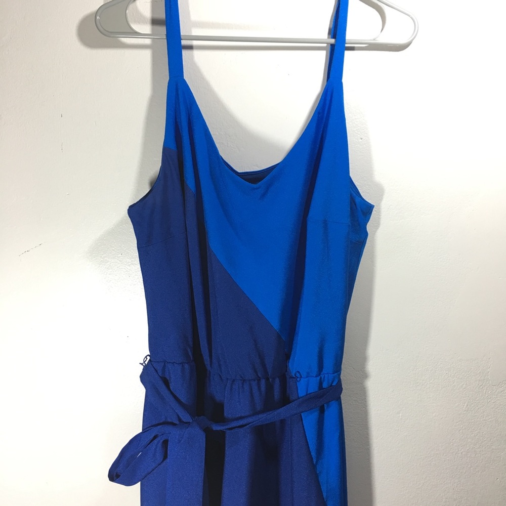 Lane Bryant Color Block Blue Dress